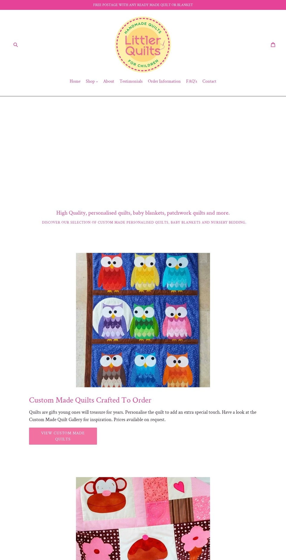 littlerquilts.co.uk shopify website screenshot