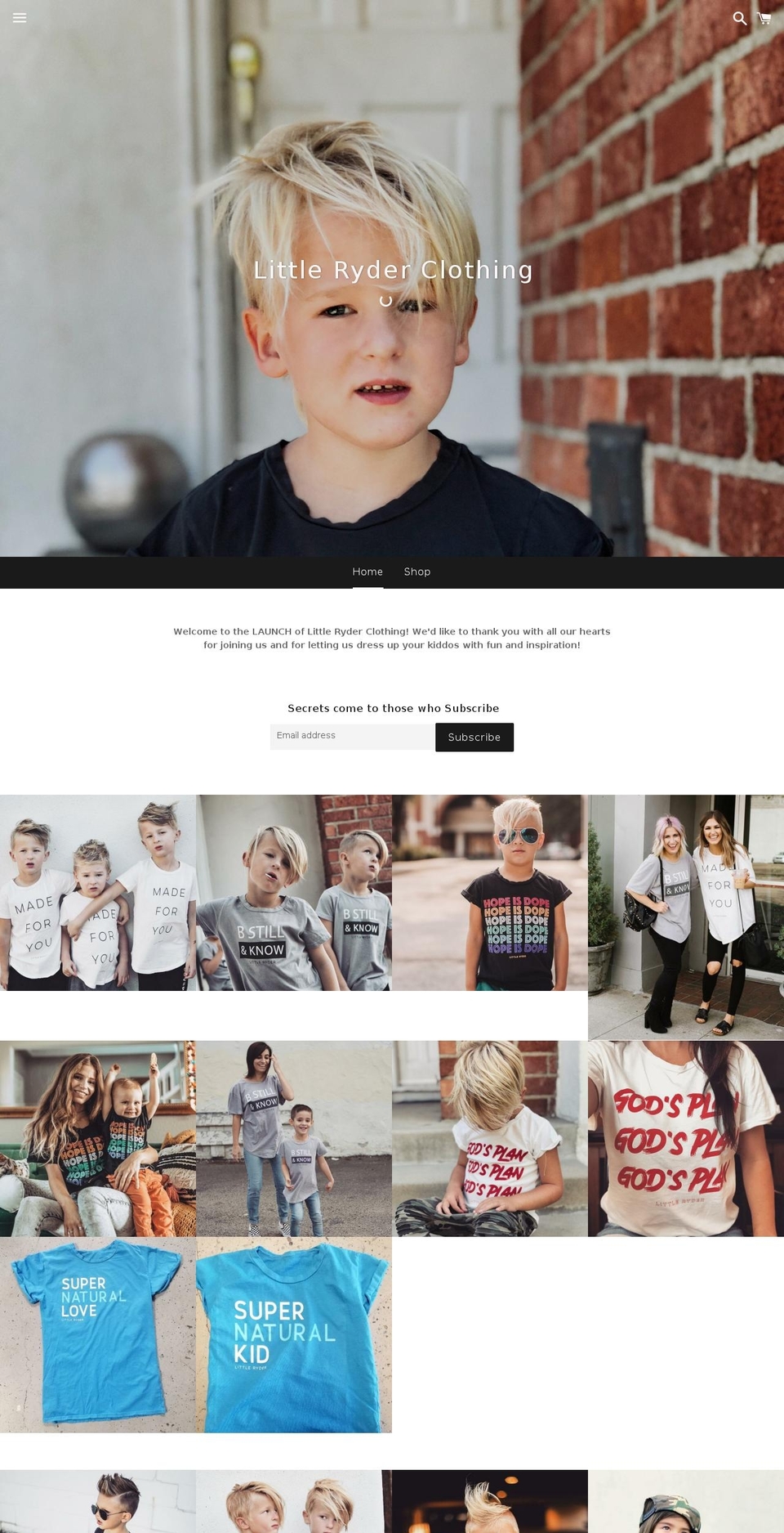 littleryderclothing.com — Shopify storefront screenshot