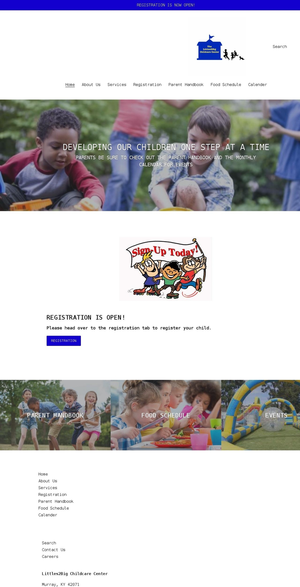 littles2big.com shopify website screenshot