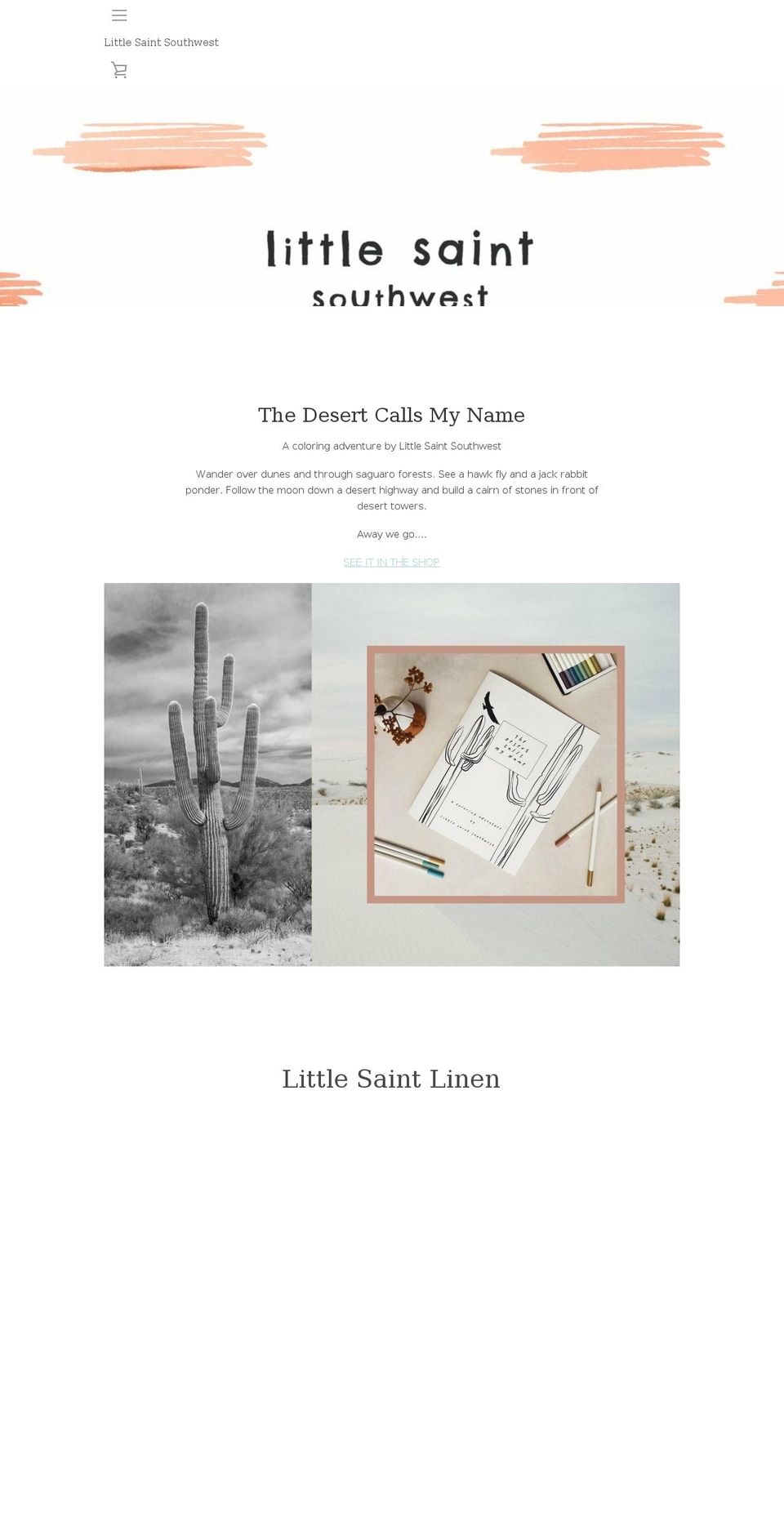 littlesaintsw.com — Shopify storefront screenshot