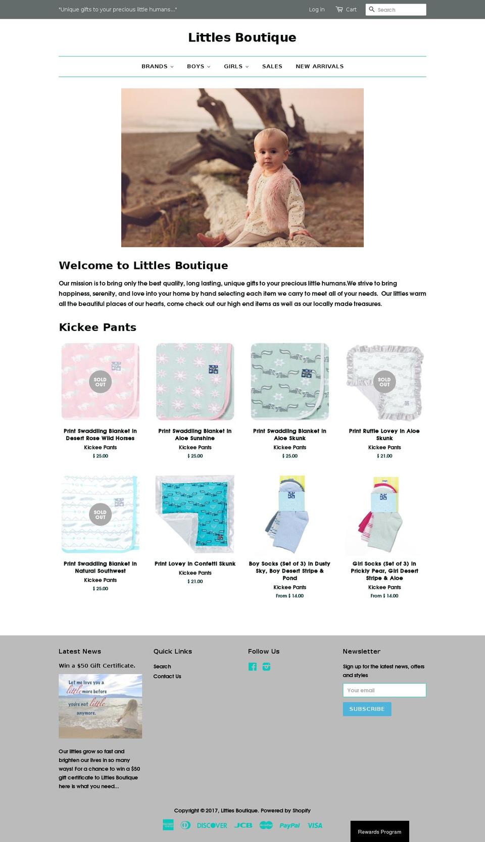 littlesboutique.net shopify website screenshot