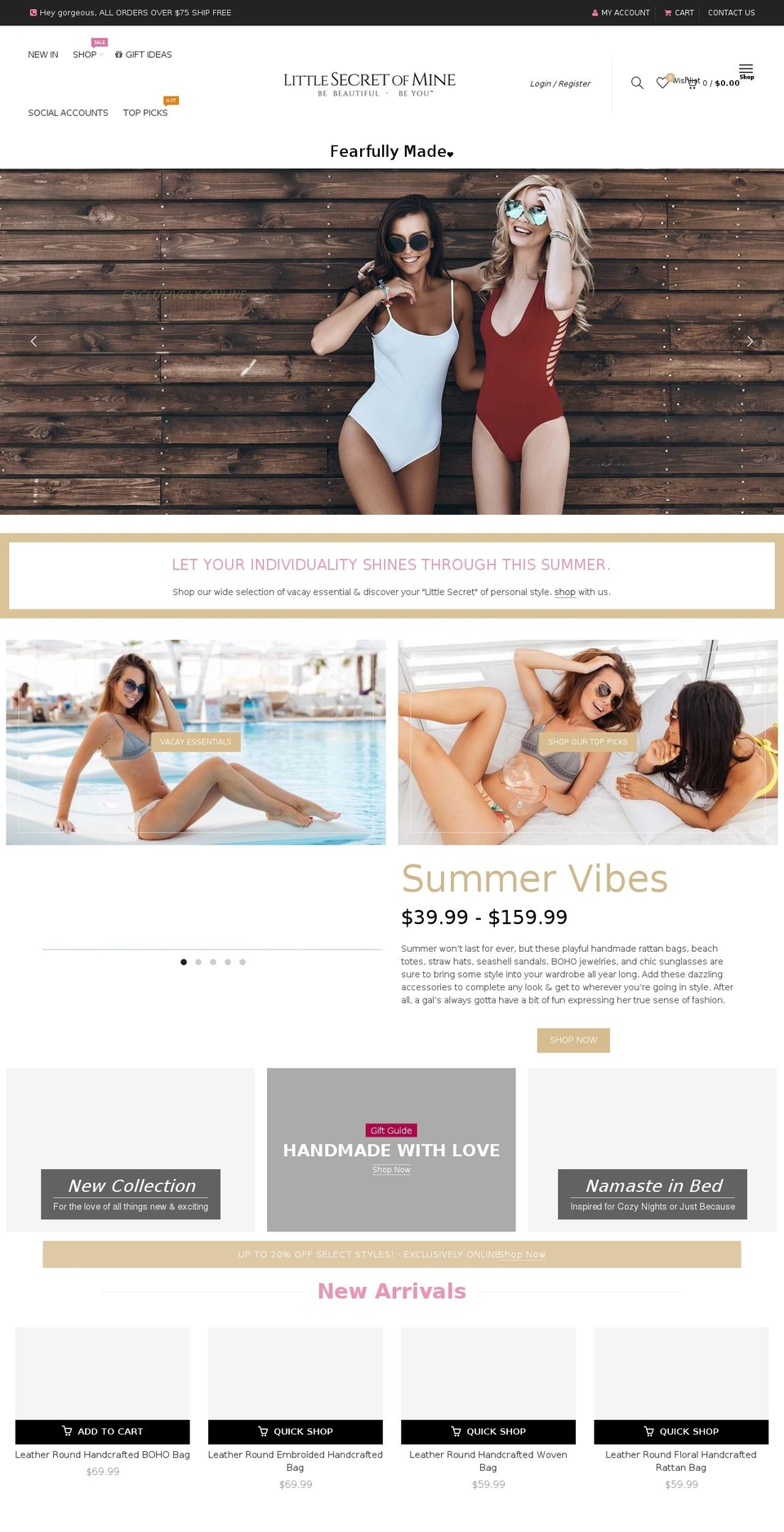 littlesecretofmine.com shopify website screenshot
