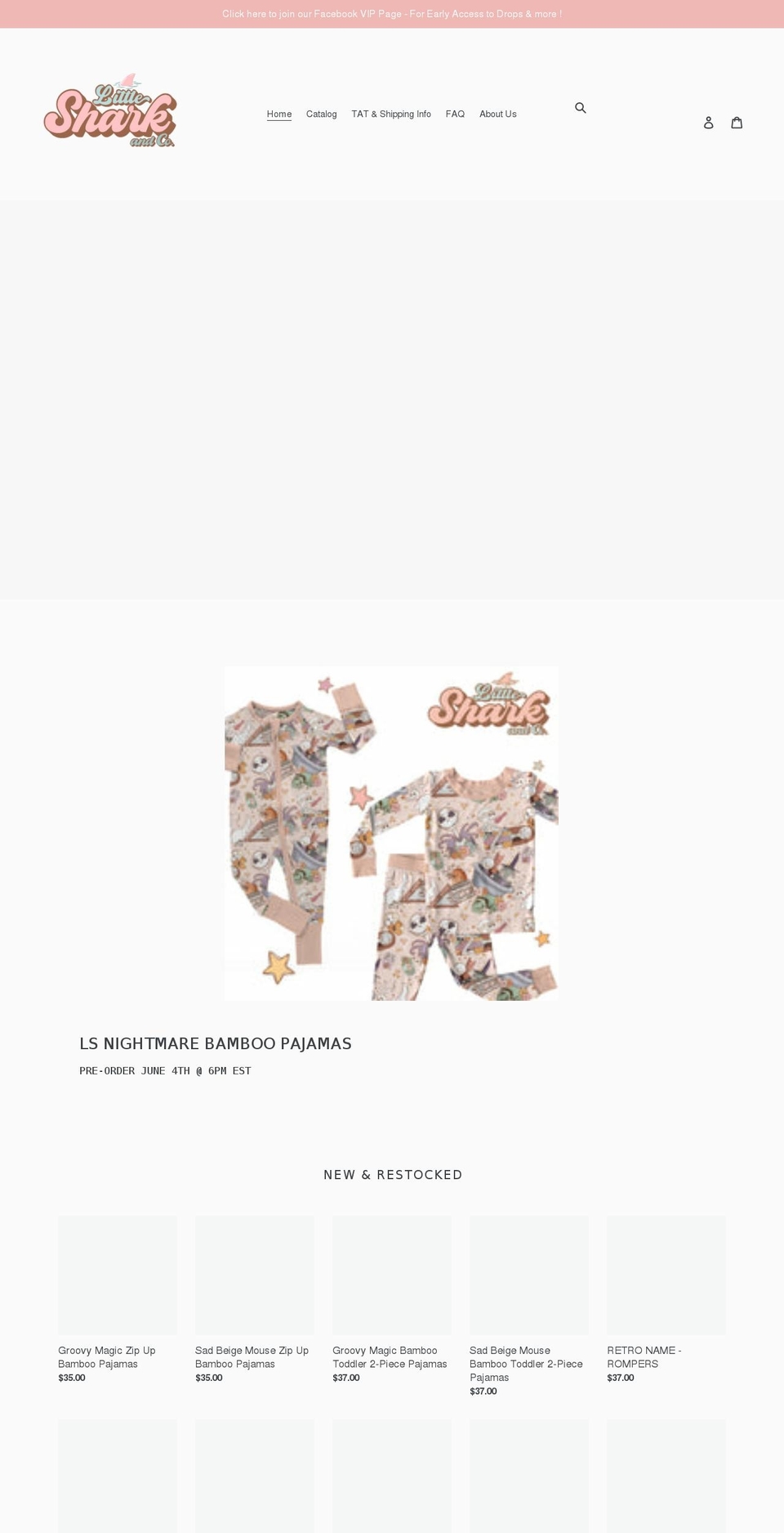 littlesharkandco.com shopify website screenshot