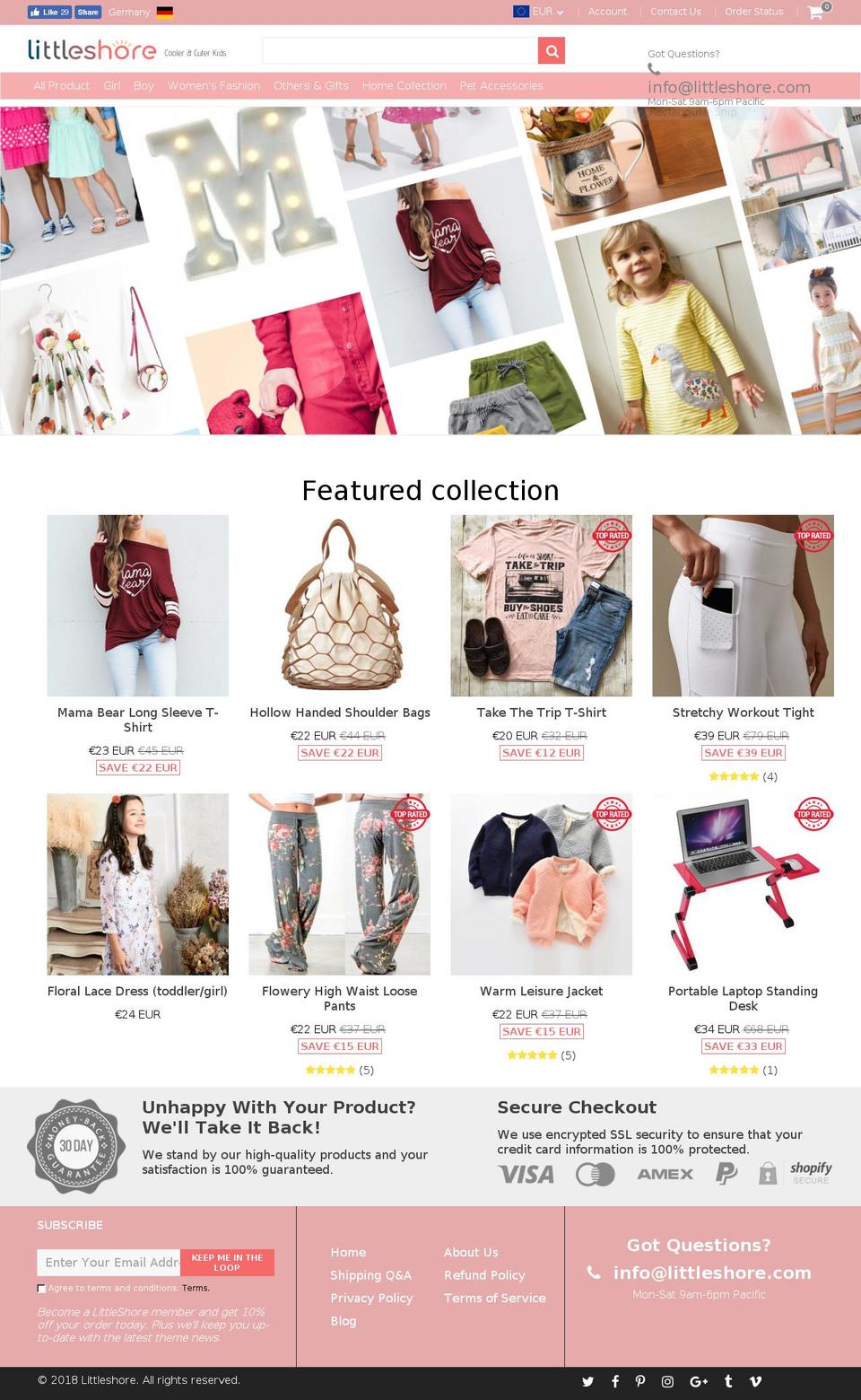 littleshore.com — Shopify storefront screenshot