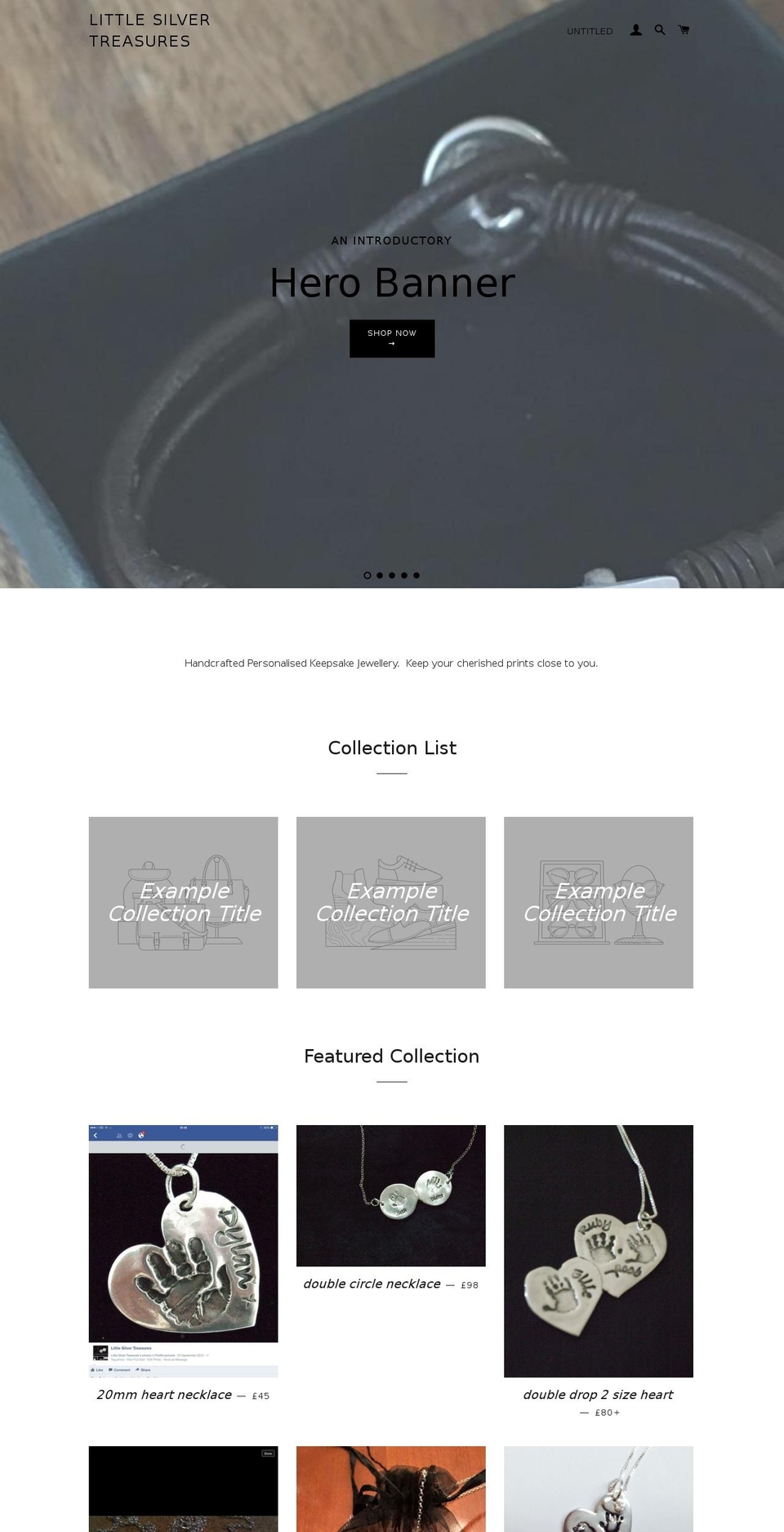 littlesilvertreasures.com shopify website screenshot