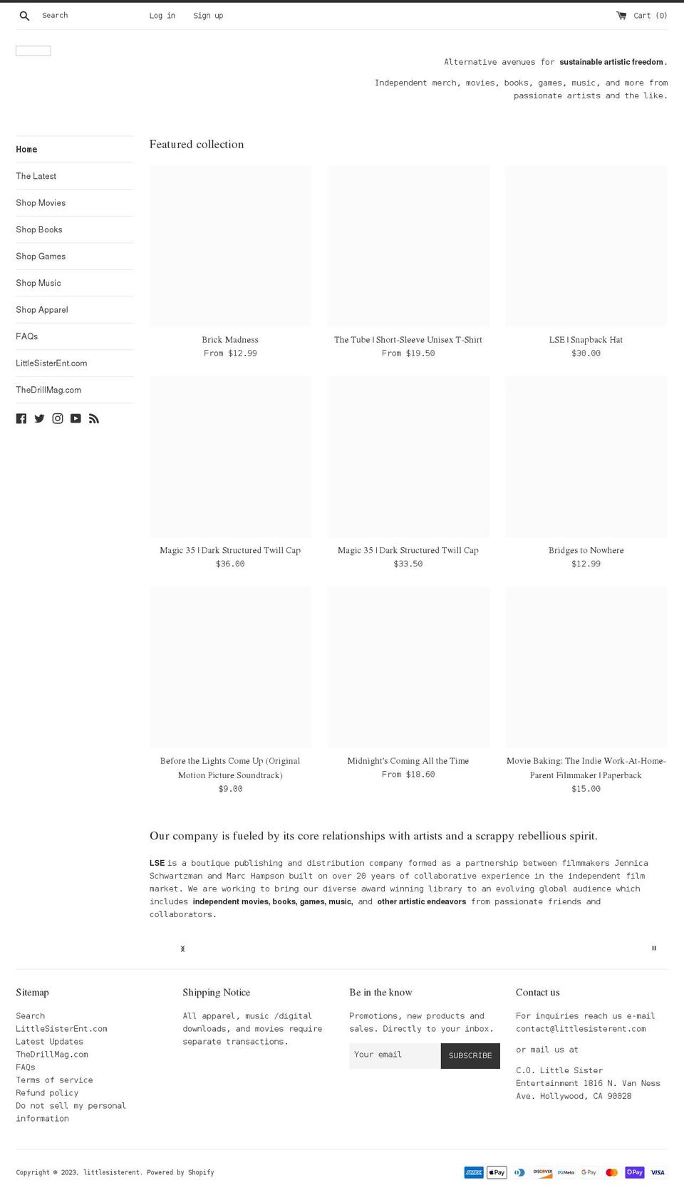 littlesisterent.shop shopify website screenshot