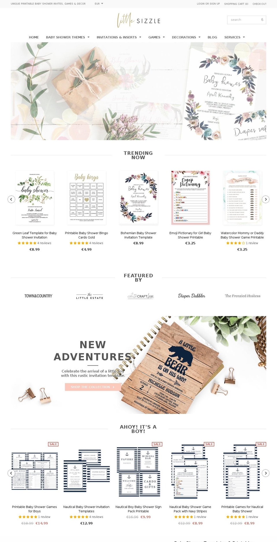 littlesizzle.com — Shopify storefront screenshot