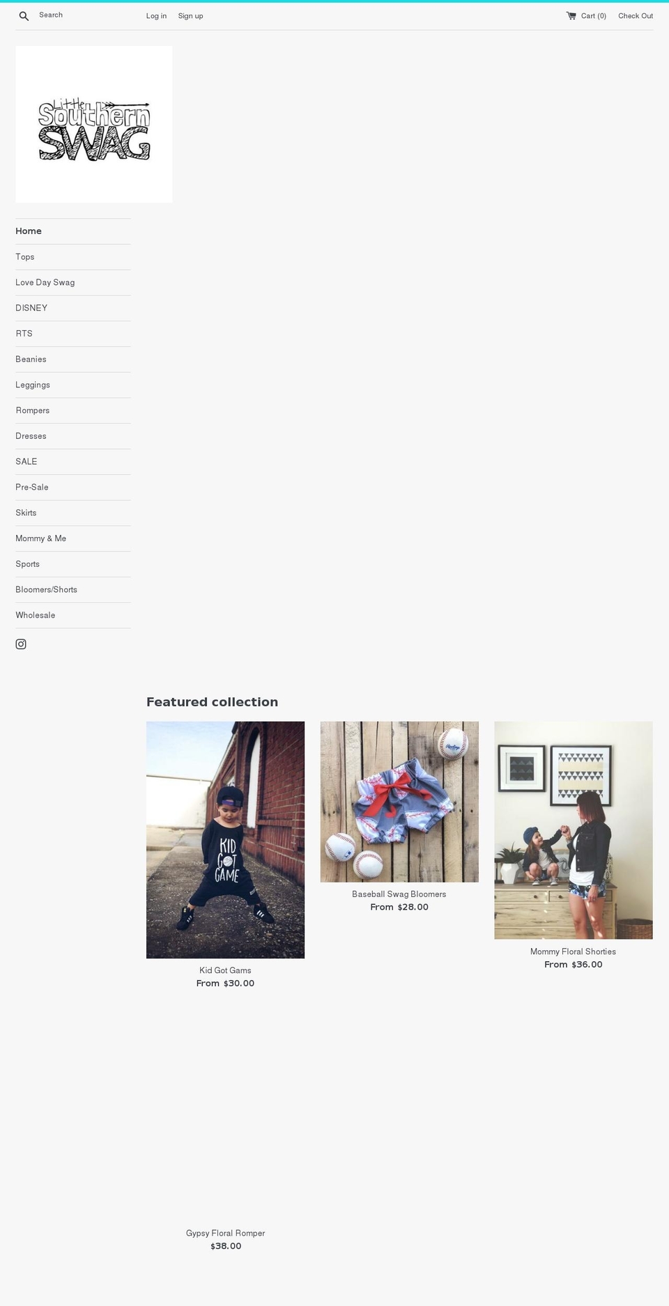littlesouthernswag.com shopify website screenshot