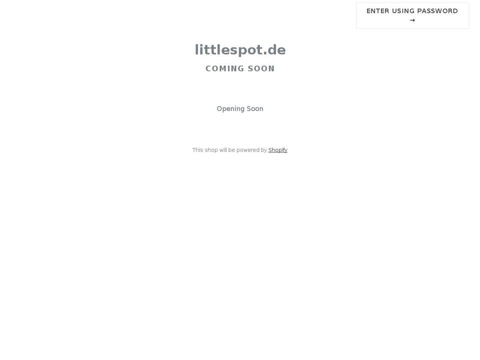 littlespot.de shopify website screenshot