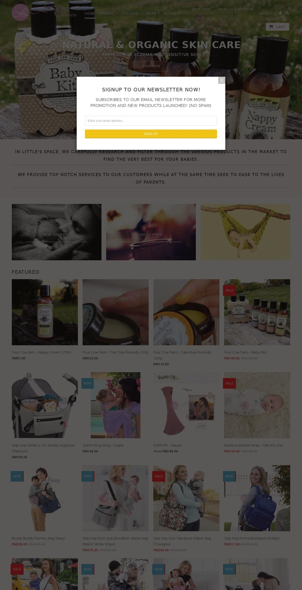 littlesspace.com shopify website screenshot