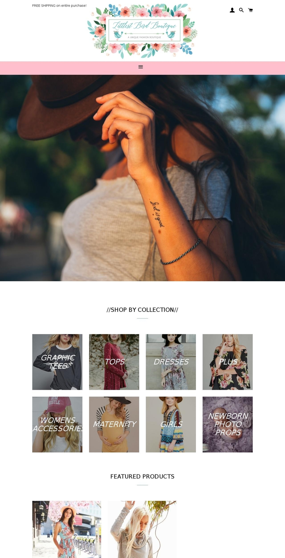 littlestbirdboutique.com — Shopify storefront screenshot