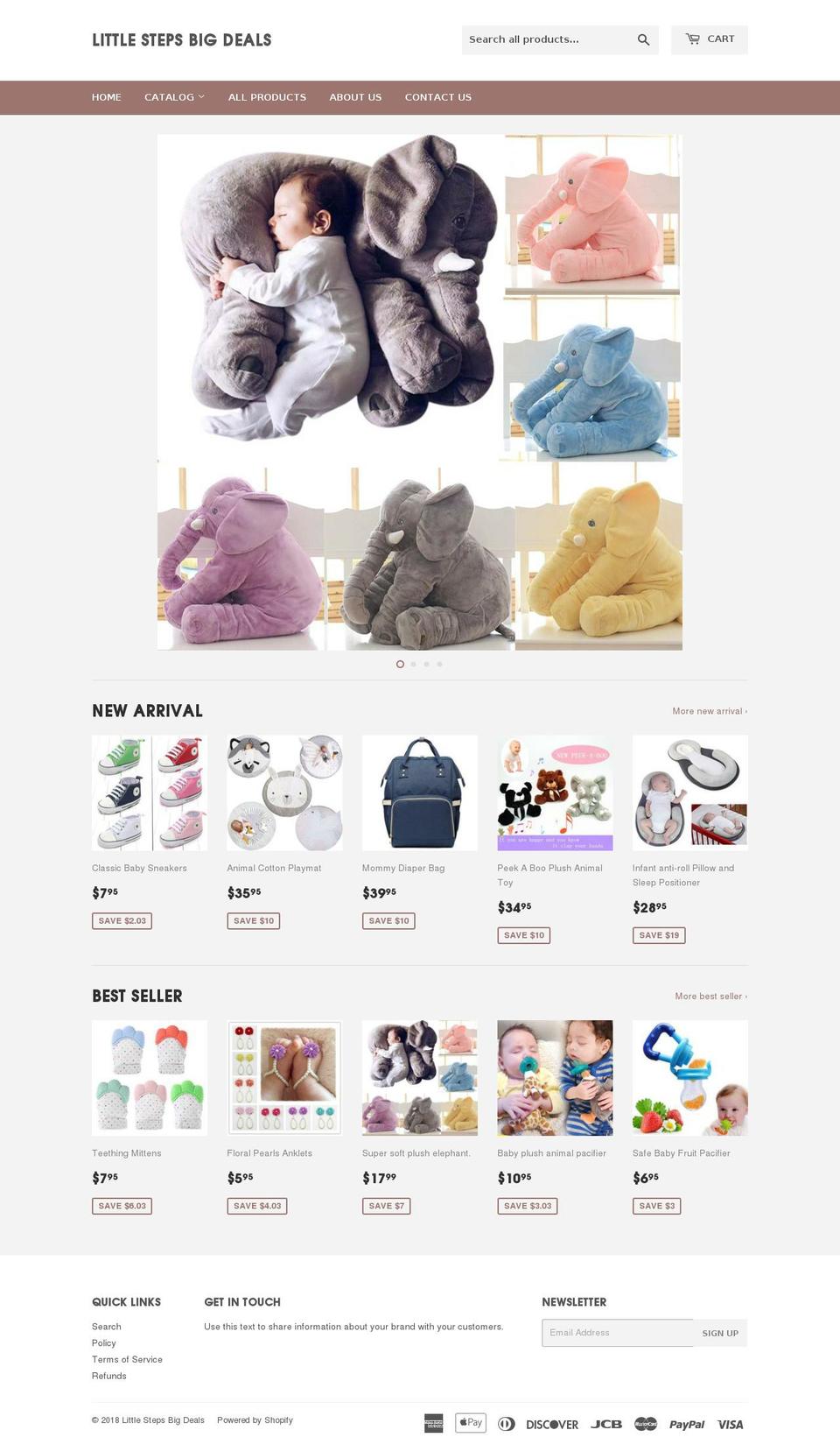 littlestepsbigdeals.com — Shopify storefront screenshot