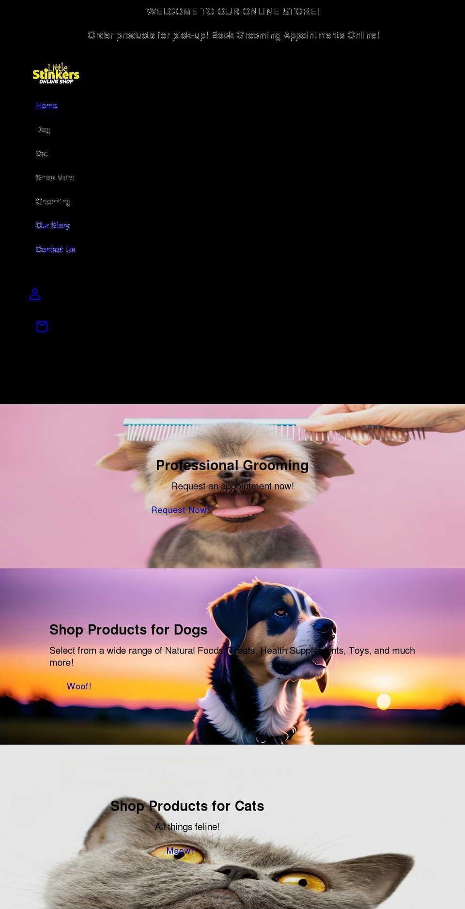 littlestinkers.ca shopify website screenshot
