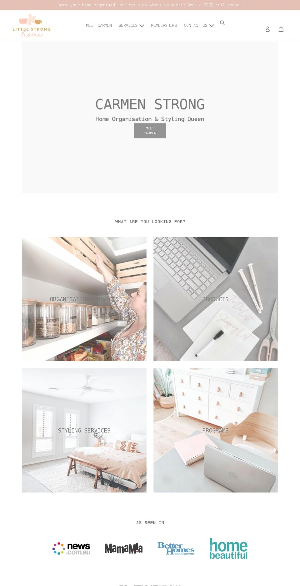 littlestronghome.com shopify website screenshot