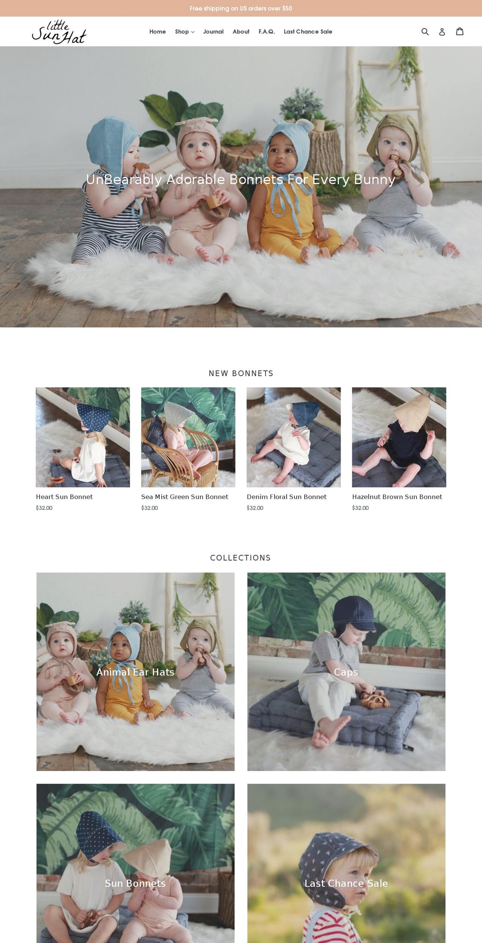 littlesunhat.net shopify website screenshot