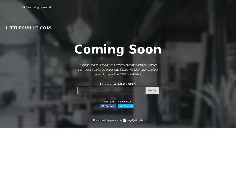 littlesville.com — Shopify storefront screenshot