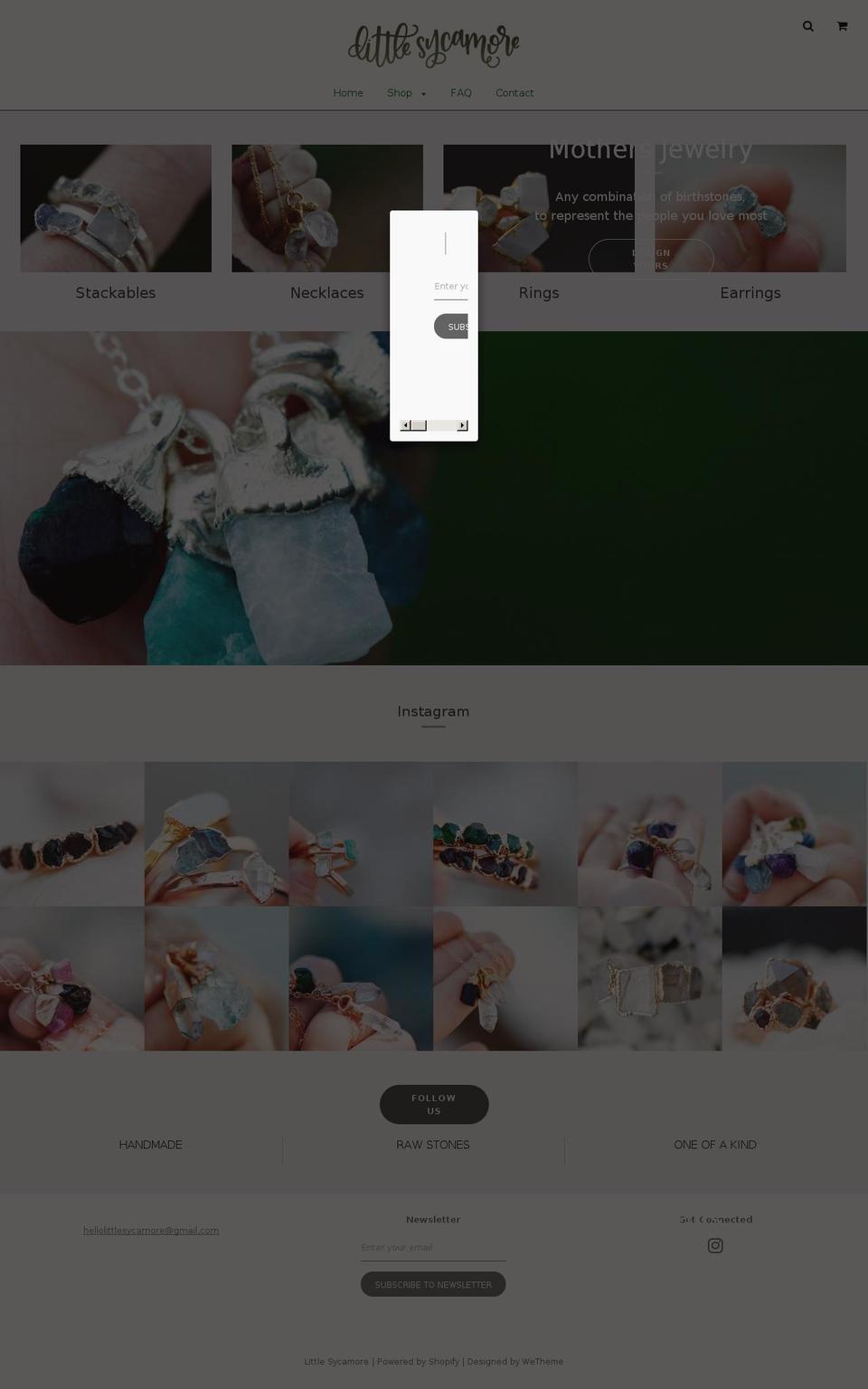 littlesycamore.com — Shopify storefront screenshot