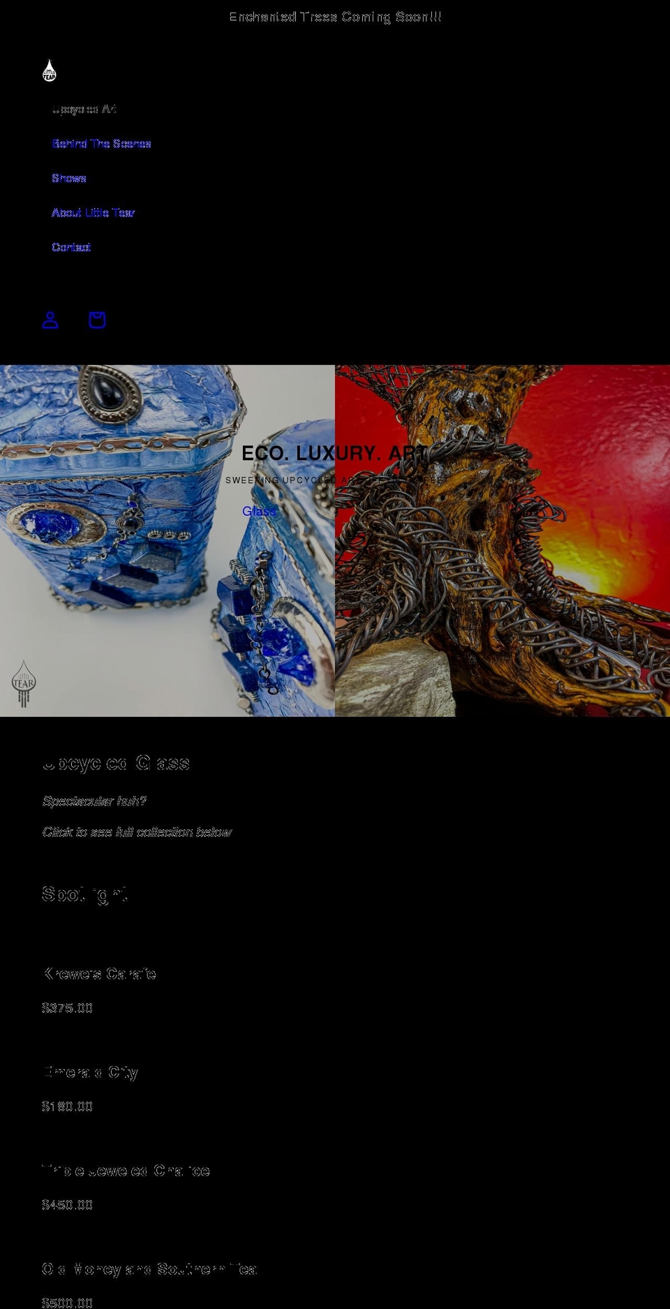 littletearproductions.com shopify website screenshot