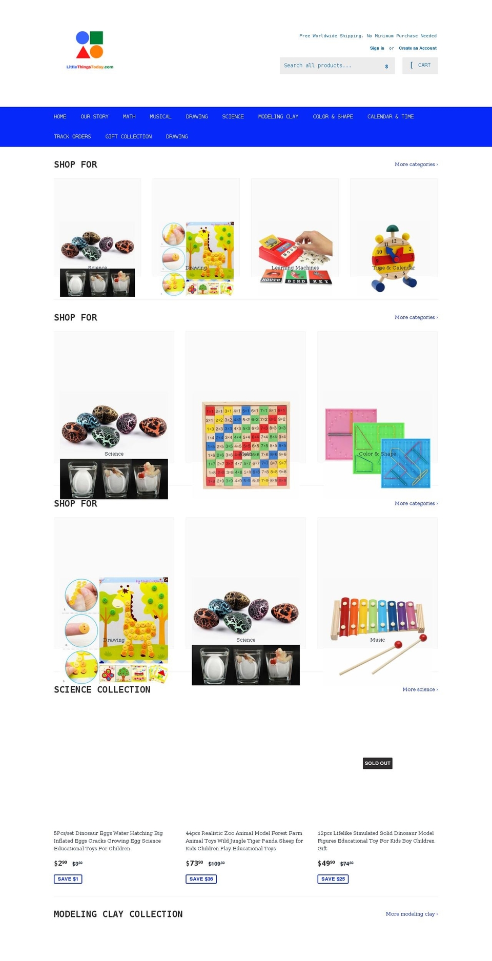 littlethingstoday.com shopify website screenshot