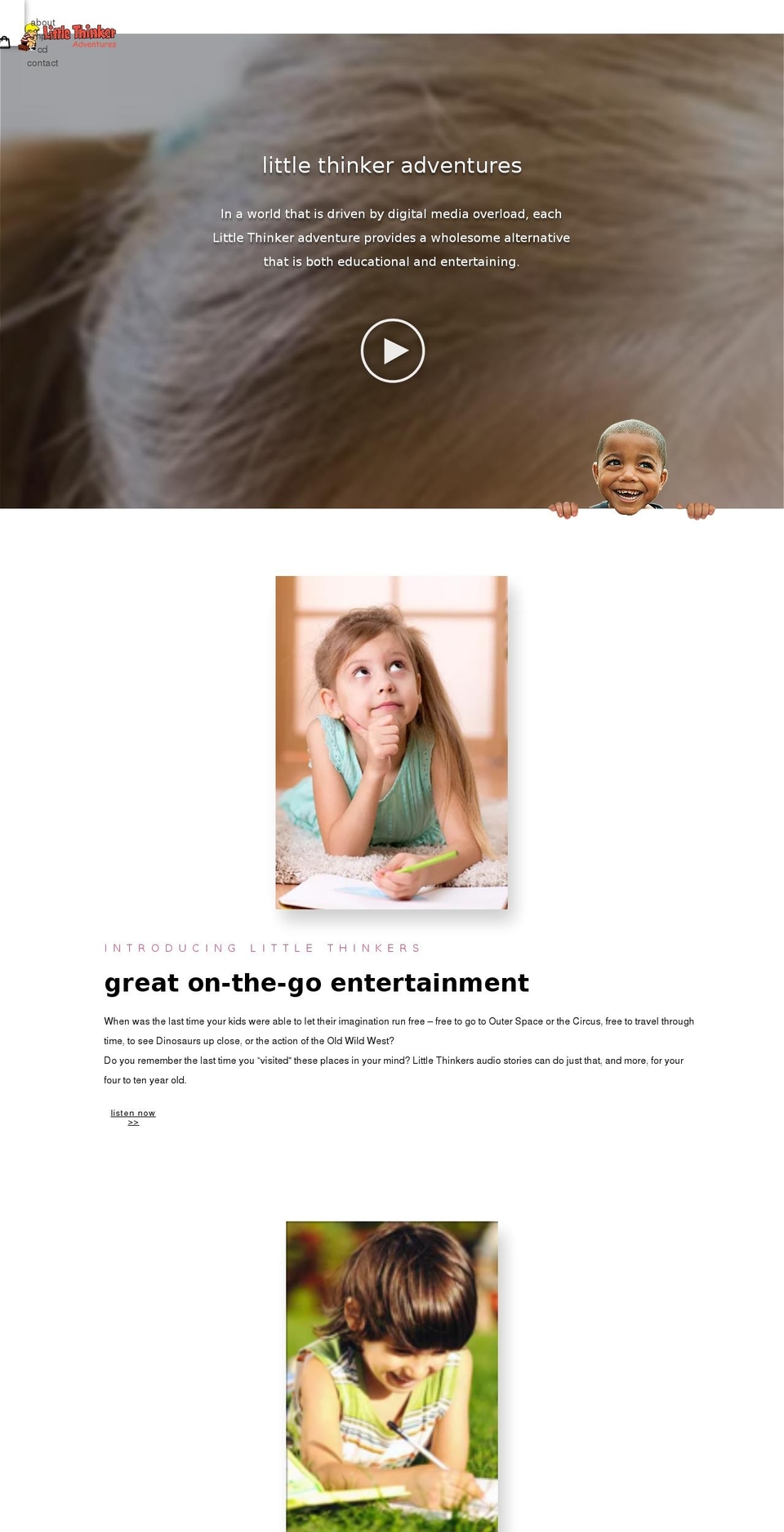 littlethinkeradventures.com shopify website screenshot