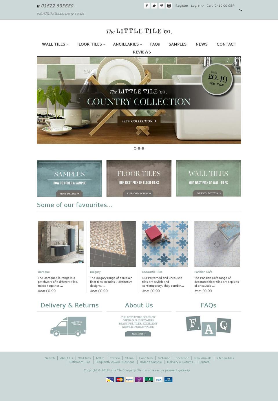 littletilecompany.co.uk shopify website screenshot