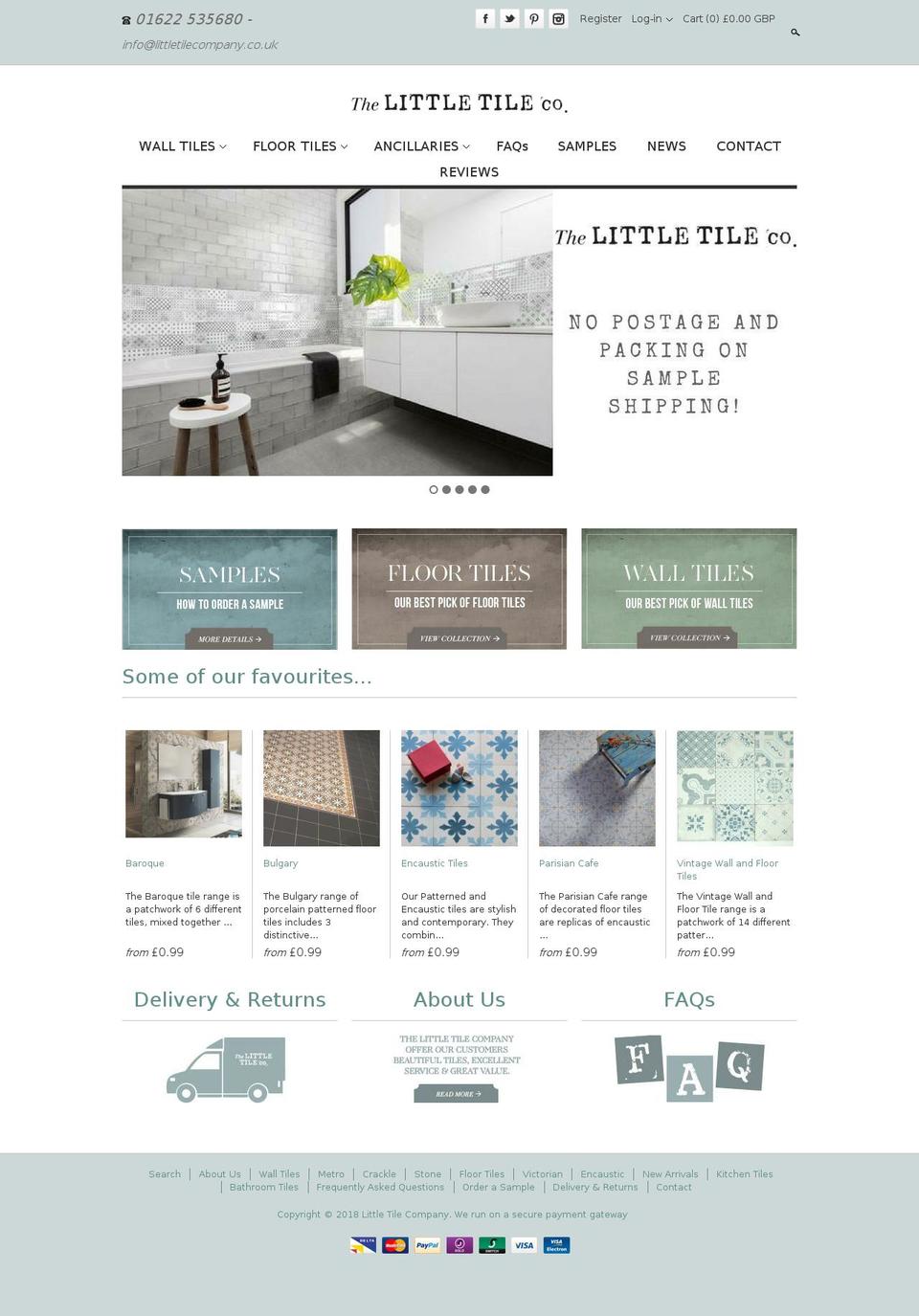 Little Tile Company - custom 9 Apr Shopify theme site example littletilecompany.com