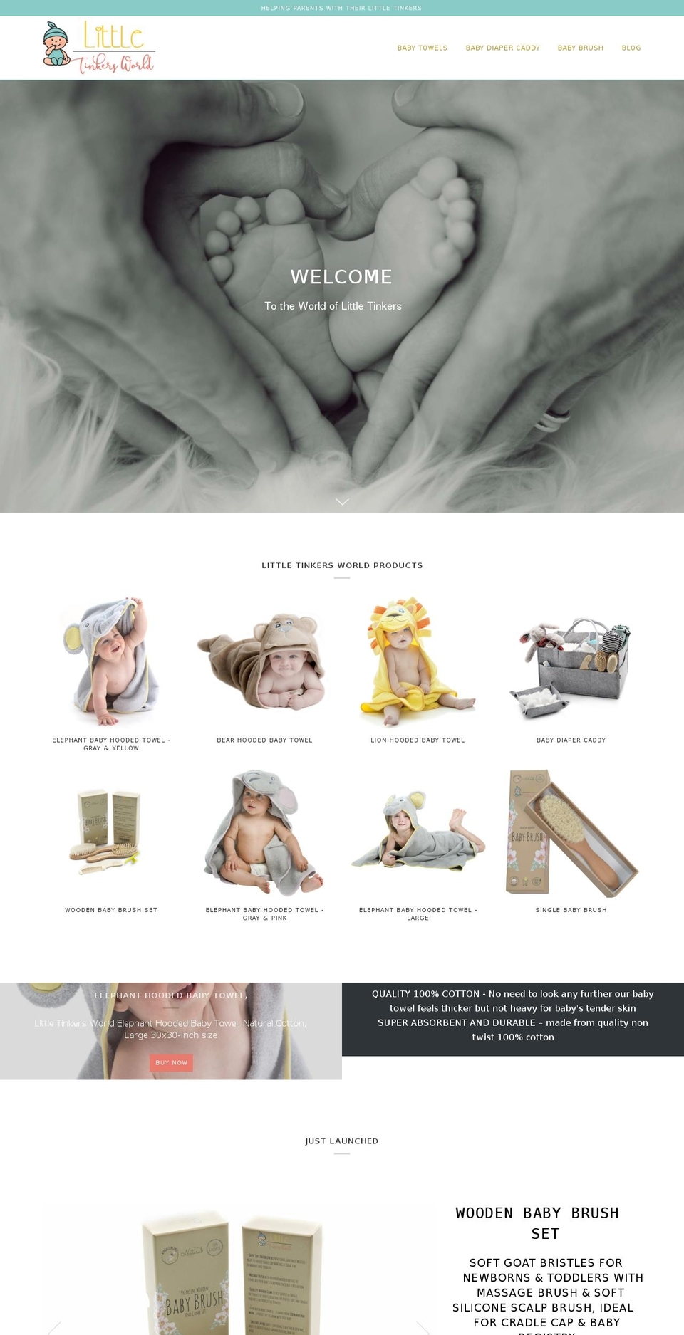 littletinkersworld.com — Shopify storefront screenshot