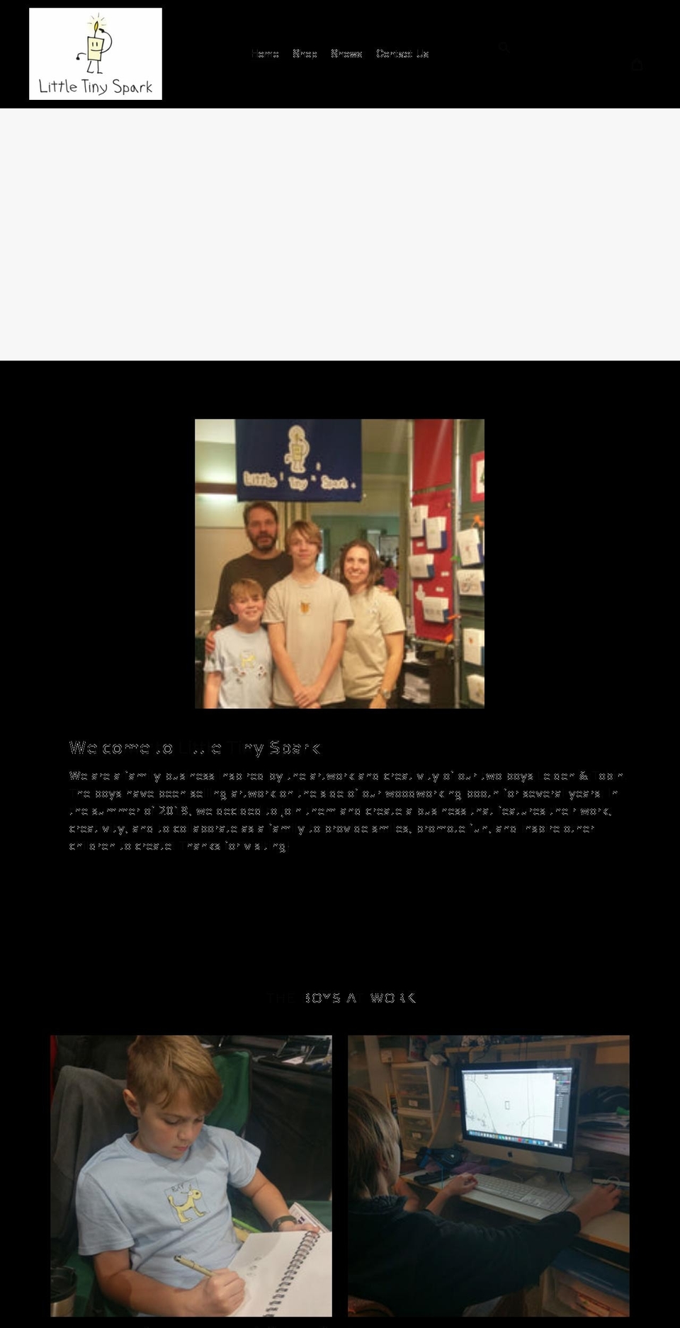 littletinyspark.com shopify website screenshot