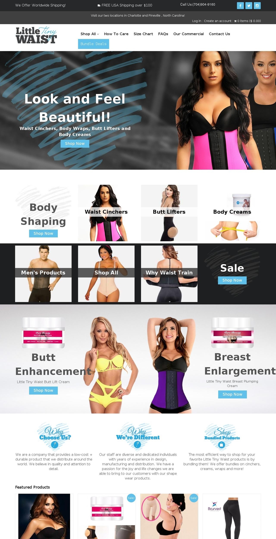 littletinywaist.com shopify website screenshot