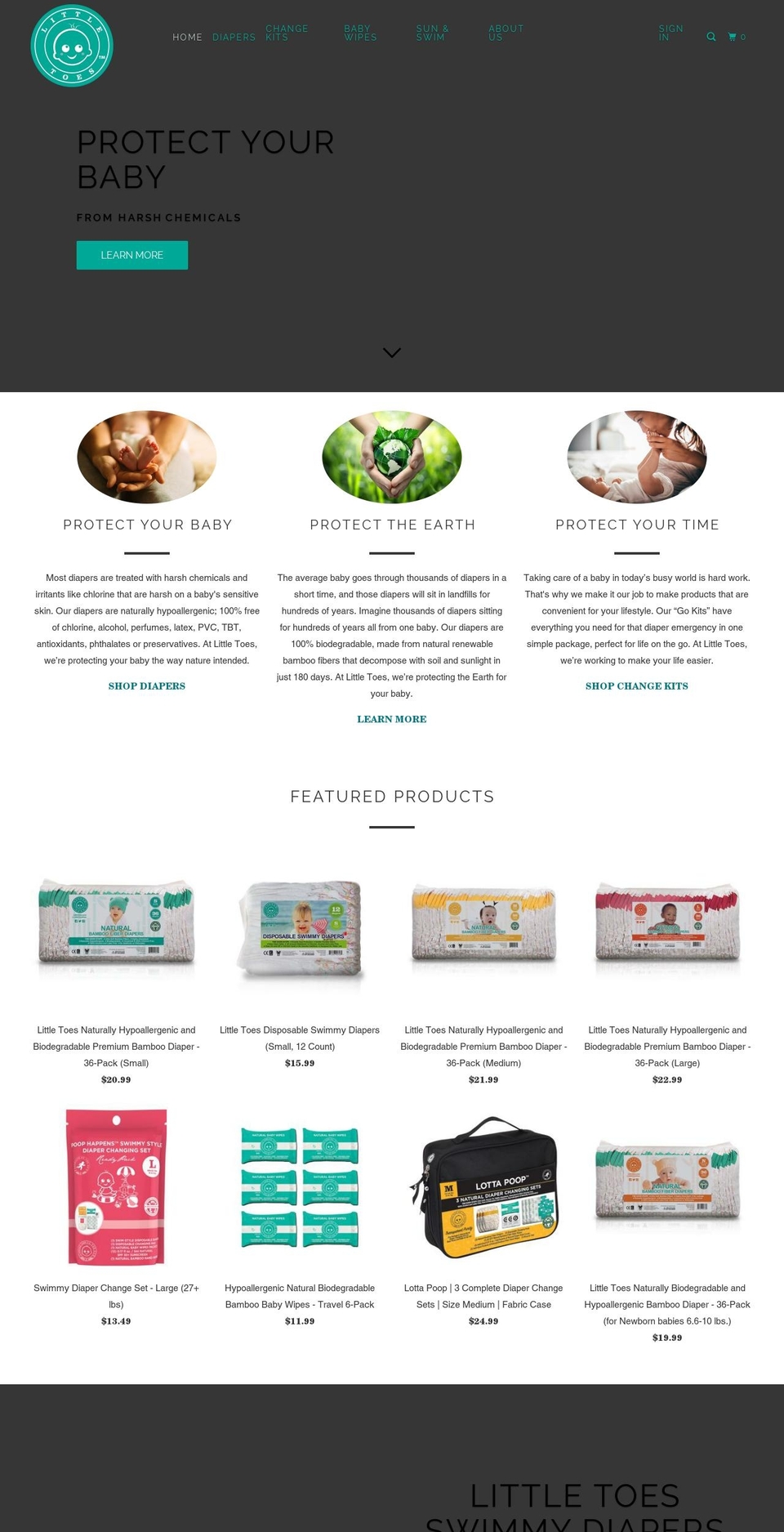 littletoes.com — Shopify storefront screenshot
