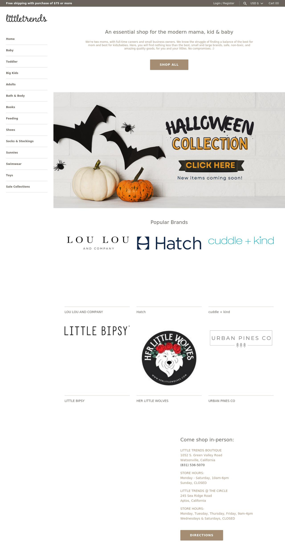 littletrendsboutique.com shopify website screenshot