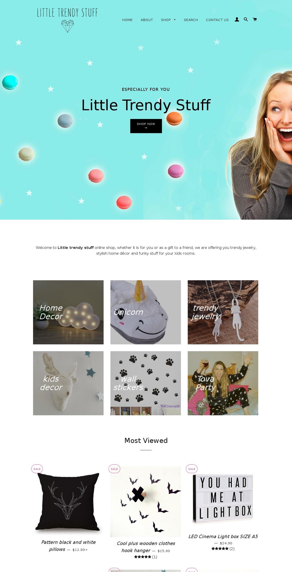 littletrendystuff.com — Shopify storefront screenshot