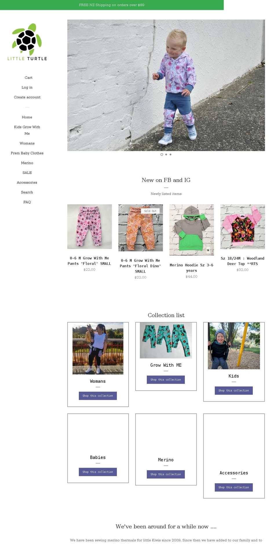 littleturtle.co.nz shopify website screenshot