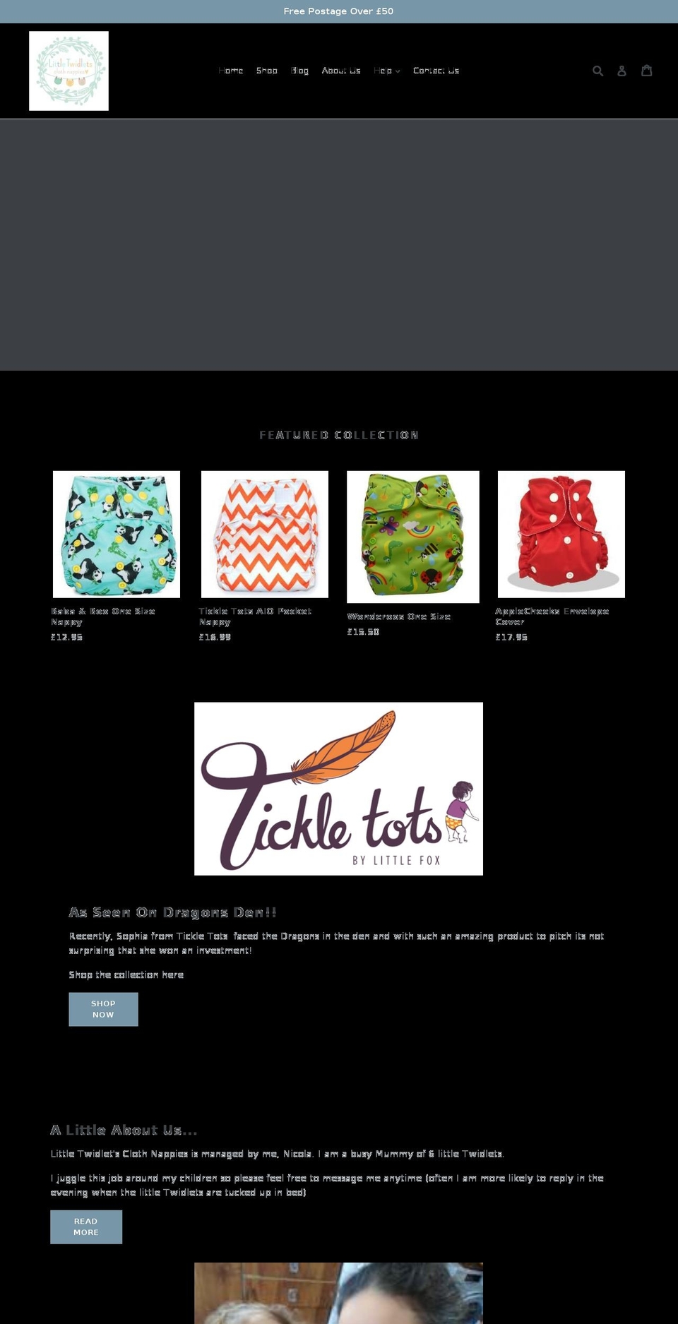 littletwidlets.com shopify website screenshot