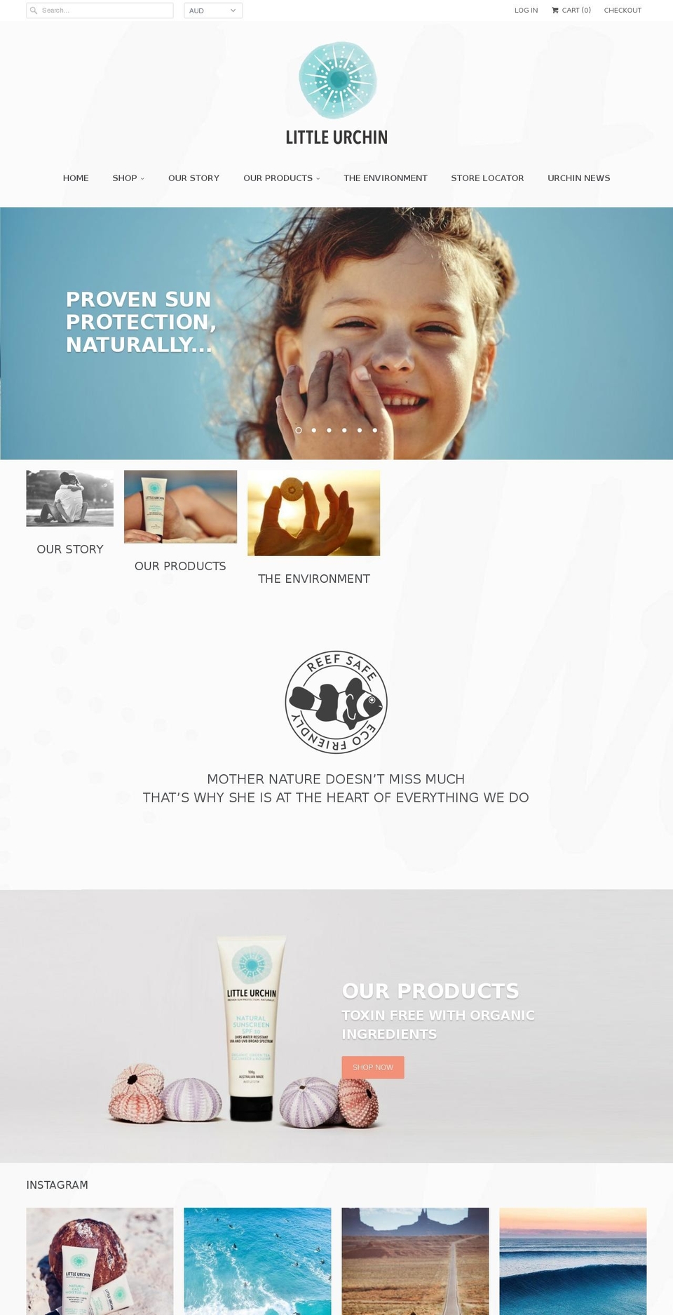 littleurchin.com.au shopify website screenshot