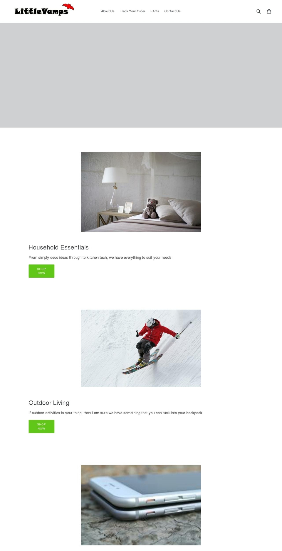 littlevamps.com shopify website screenshot