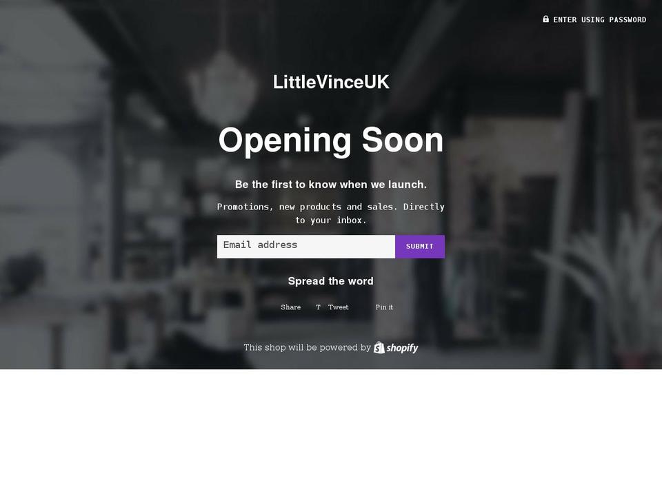 littlevinceuk.com shopify website screenshot