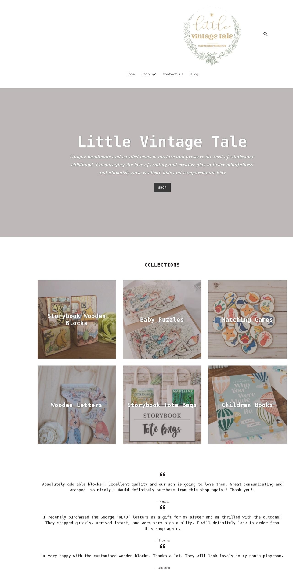 littlevintagetale.com shopify website screenshot