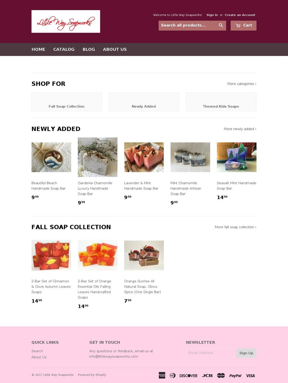 littlewaysoapworks.com shopify website screenshot