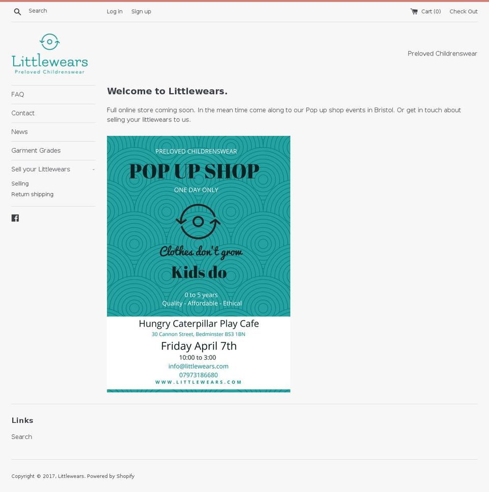 littlewears.com shopify website screenshot