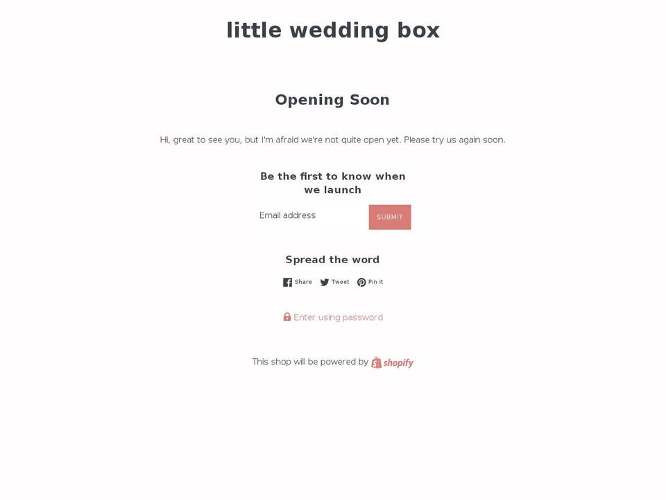 littleweddingbox.com — Shopify storefront screenshot
