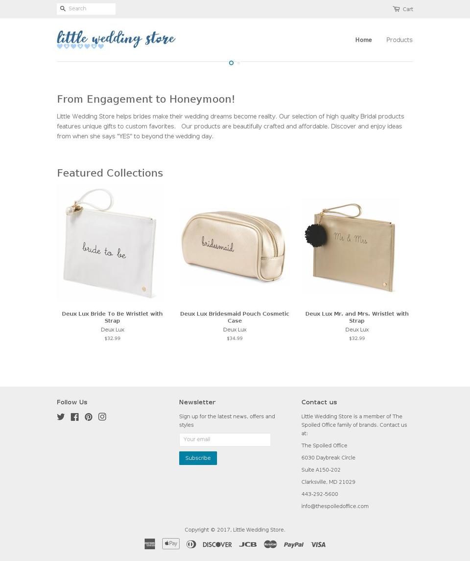 littleweddingstore.com shopify website screenshot