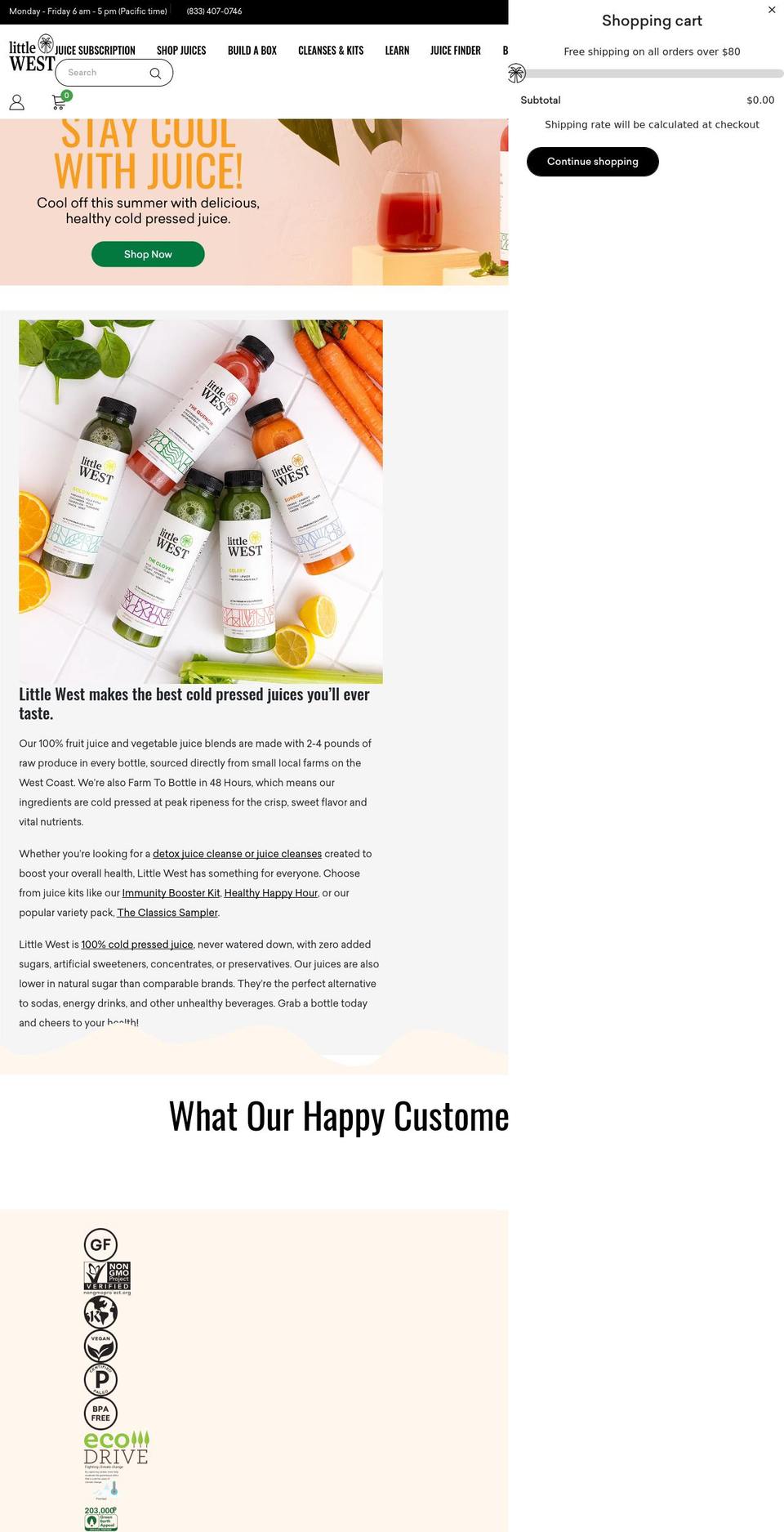 littlewest.com shopify website screenshot