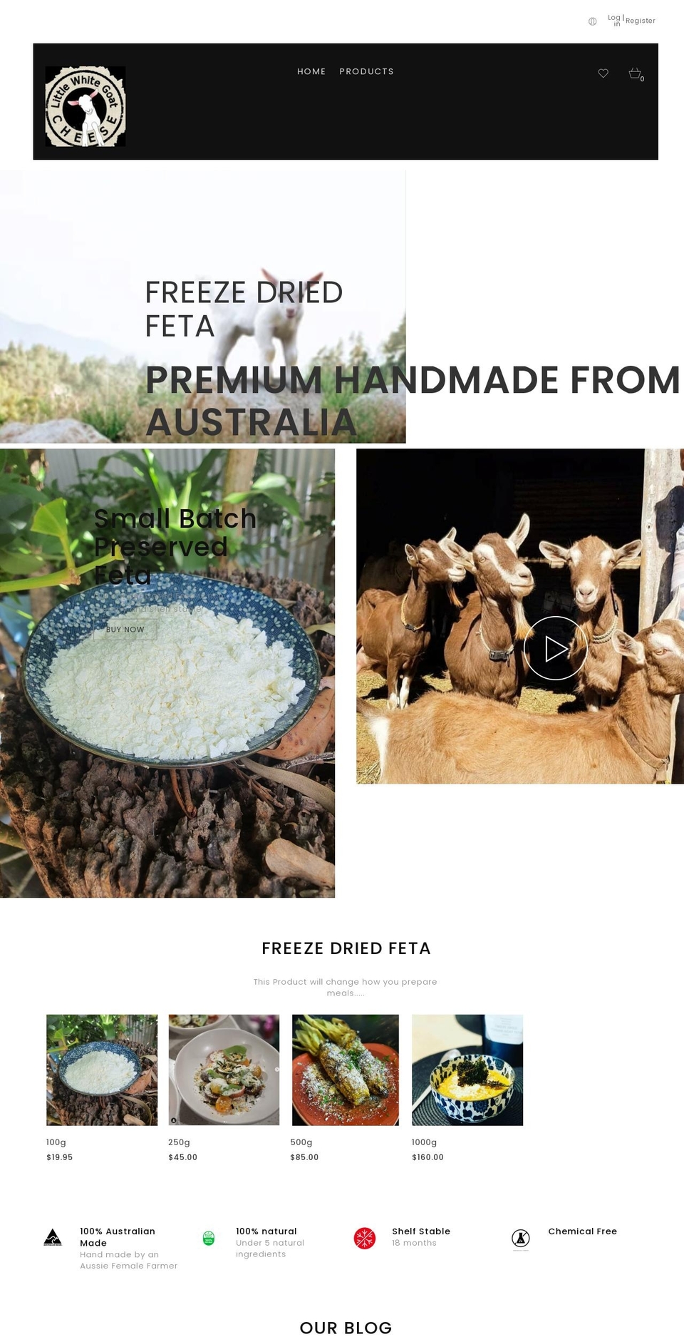littlewhitegoatcheese.com shopify website screenshot