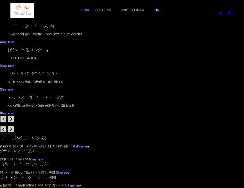 littlewildbears.com shopify website screenshot