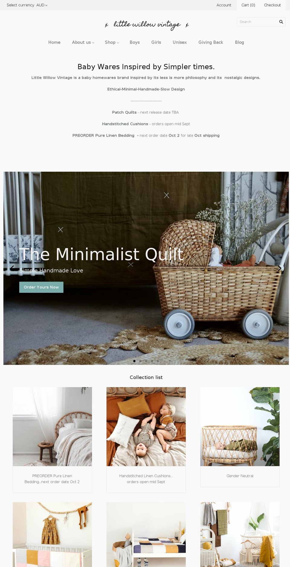 littlewillowvintage.com shopify website screenshot