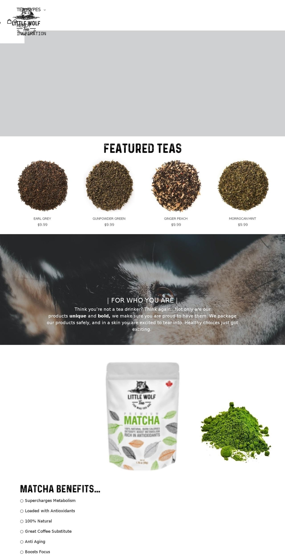 littlewolftea.com — Shopify storefront screenshot