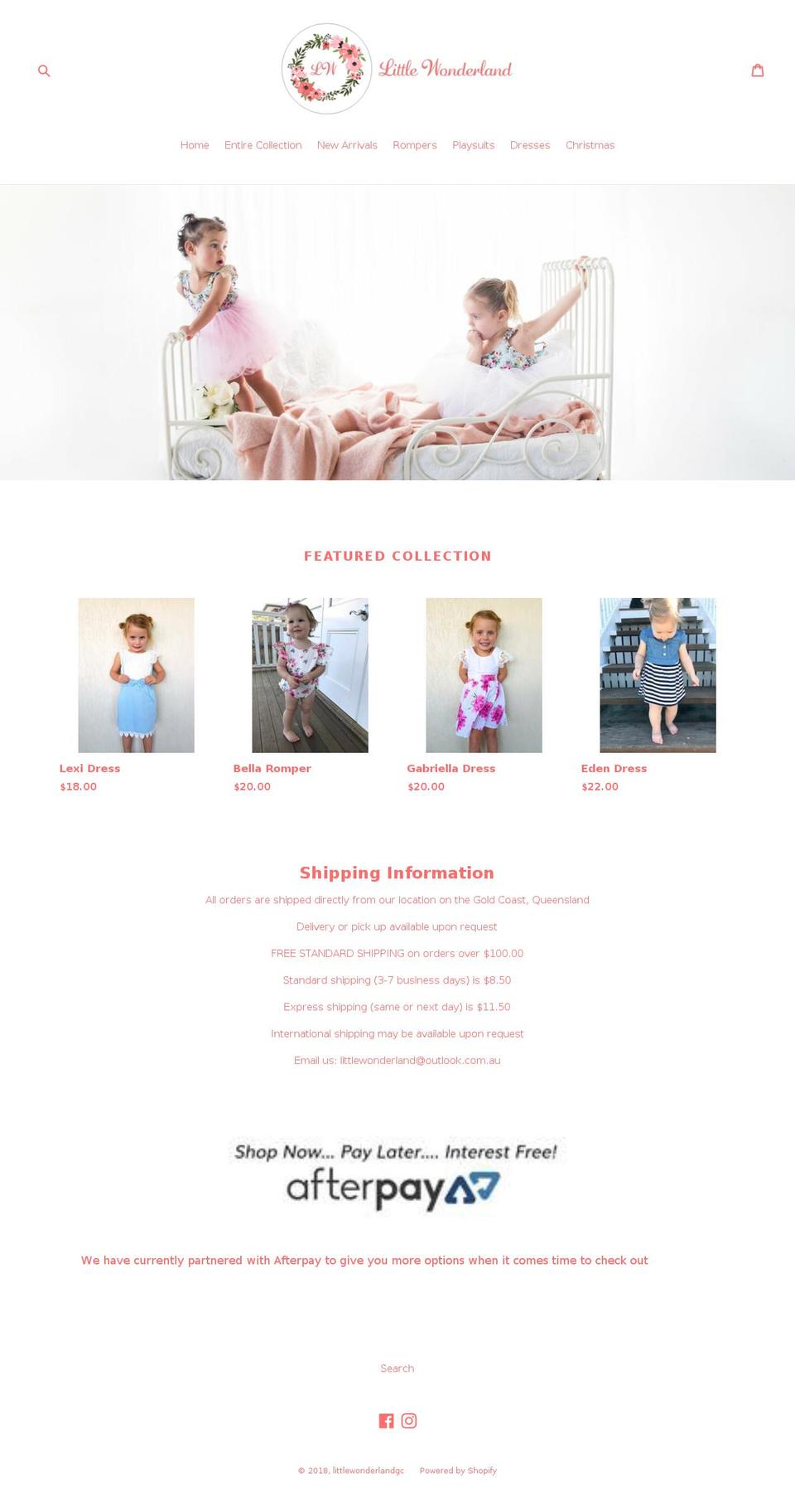 littlewonderlandgc.com — Shopify storefront screenshot
