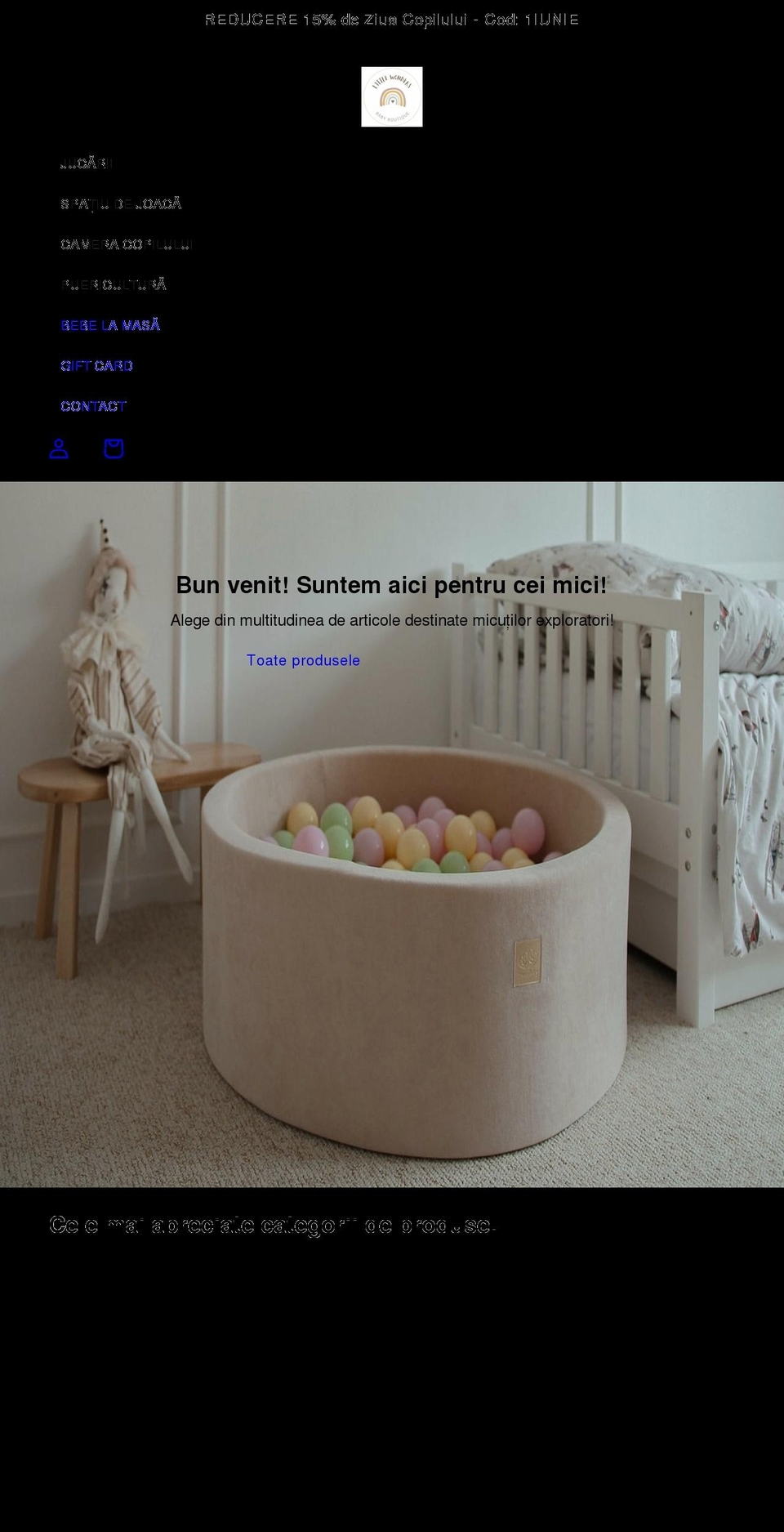 littlewonders.ro shopify website screenshot