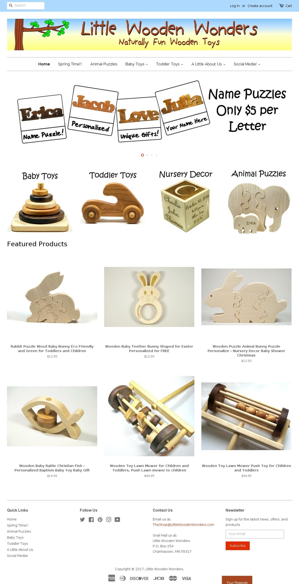 littlewoodenwonders.com shopify website screenshot